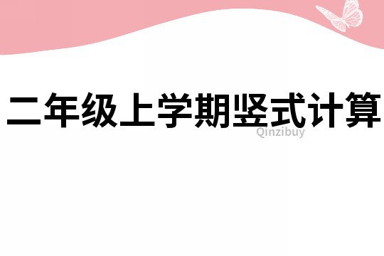 二年級上學期豎式計算