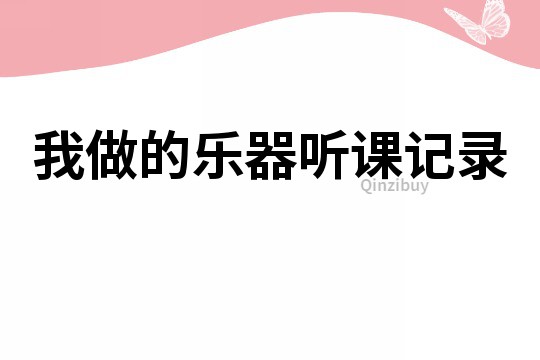 我做的樂器聽課記錄