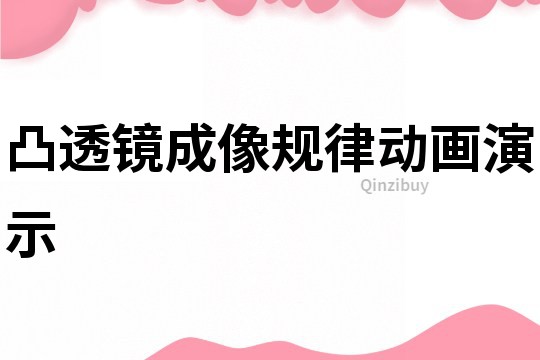 凸透鏡成像規律動畫演示