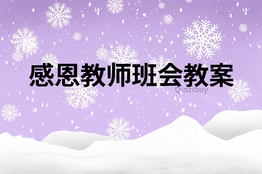 感恩教師班會(huì)教案