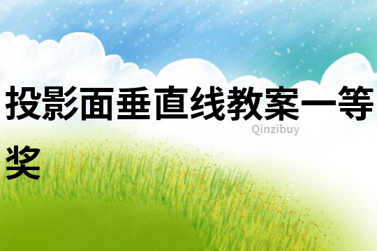 投影面垂直線教案一等獎