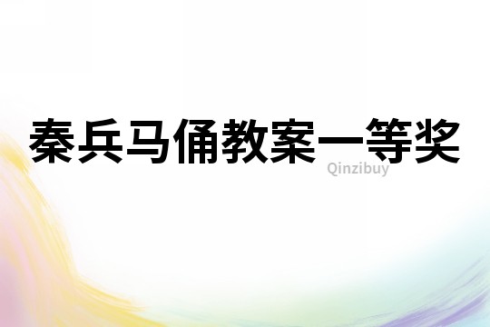 秦兵馬俑教案一等獎