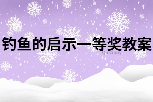 釣魚的啟示一等獎教案