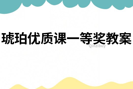 琥珀優(yōu)質(zhì)課一等獎教案