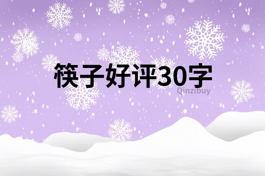 筷子好評30字