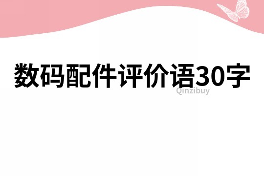 數碼配件評價語30字