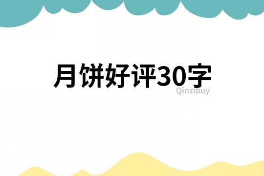 月餅好評30字