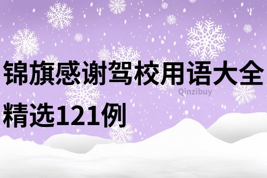 錦旗感謝駕校用語(yǔ)大全精選121例