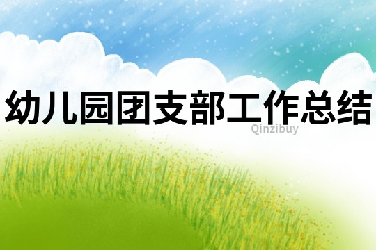 幼兒園團支部工作總結