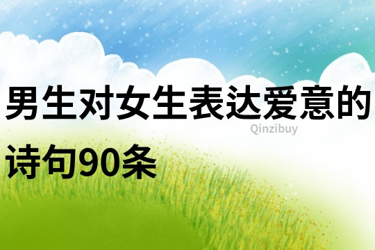 男生對女生表達愛意的詩句90條