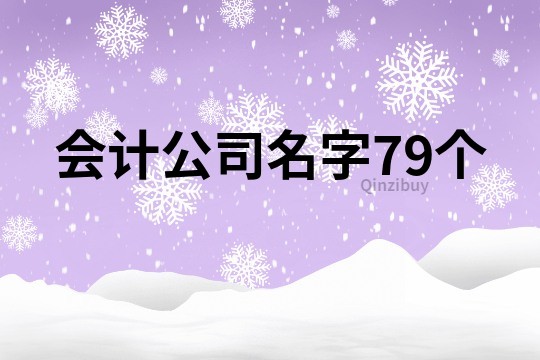 會計公司名字79個