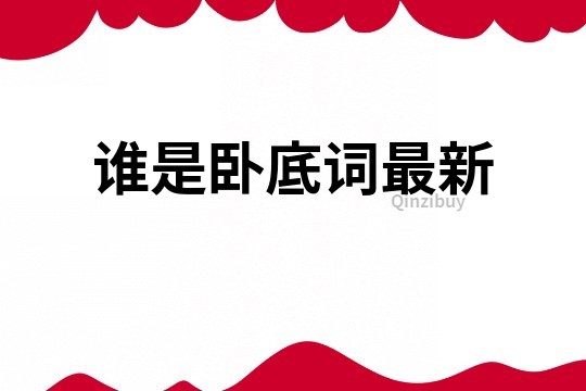 誰是臥底詞最新