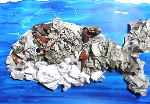 幼兒園大班美術造型教案：海里的鯨魚朋友