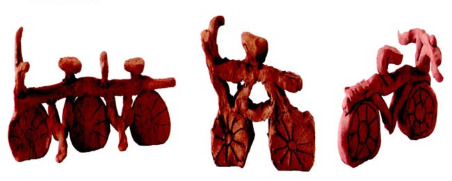 幼兒園大班美術教案陶藝活動：自行車王國